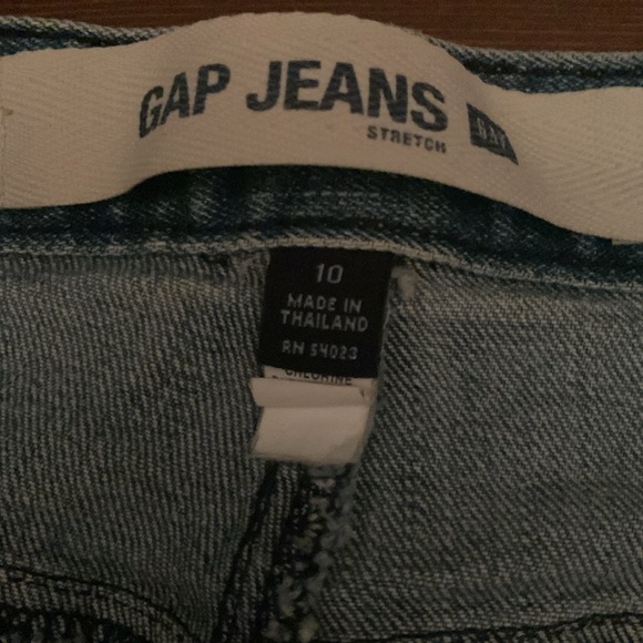 Y2K Gap stretch denim front slit midi 5 pocket jean skirt. - Picture 3 of 3